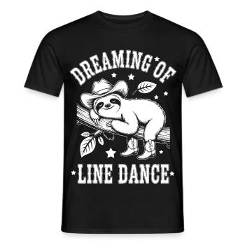 Faultier  Dreaming of Line Dance - Männer T-Shirt - Schwarz - Vorne - AI Model Male 178 light (178cm)