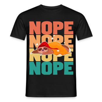  Sloth Nope - Men's T-Shirt - black - Front - AI Model Male 178 light (178cm)