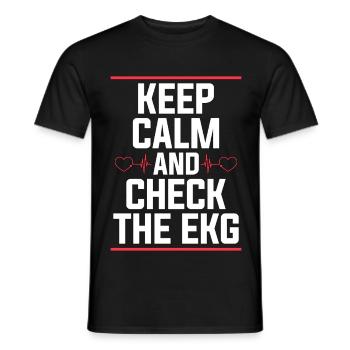 Cardiac Tech Keep Calm And Check The Cath Lab - Männer T-Shirt - Schwarz - Vorne - AI Model Male 178 light (178cm)