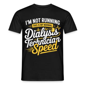 Tempo du technicien en dialyse - T-shirt homme - noir - Devant - AI Model Male 178 light (178cm)