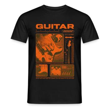 Guitariste Guitariste Rock Musicien streetwear - T-shirt homme - noir - Devant - AI Model Male 178 light (178cm)