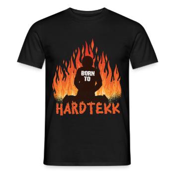 Hardtekk Tekke East Germany - Men's T-Shirt - black - Front - AI Model Male 178 light (178cm)