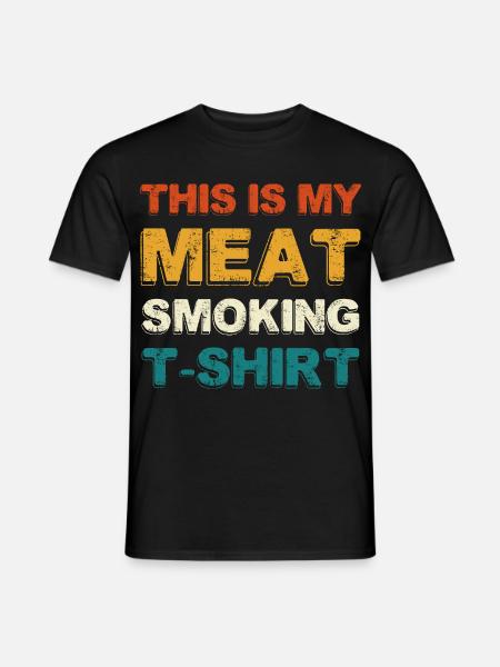 Meat Smoking T‑Shirt – Grillfreund - Männer T-Shirt - Schwarz
