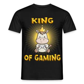 game junkie gaming - Männer T-Shirt - Schwarz - Vorne - AI Model Male 178 light (178cm)