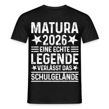 Matura 2026: A legend leaves the school grounds - Men's T-Shirt - black - Front - AI Model Male 178 light (178cm)