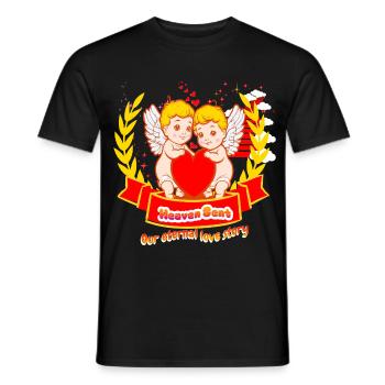 Heaven Sent - Notre histoire d’amour éternelle - T-shirt homme - noir - Devant - AI Model Male 178 light (178cm)