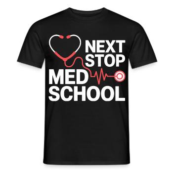 Med School Stethoscope Heart Tea - Men's T-Shirt - black - Front - AI Model Male 178 light (178cm)