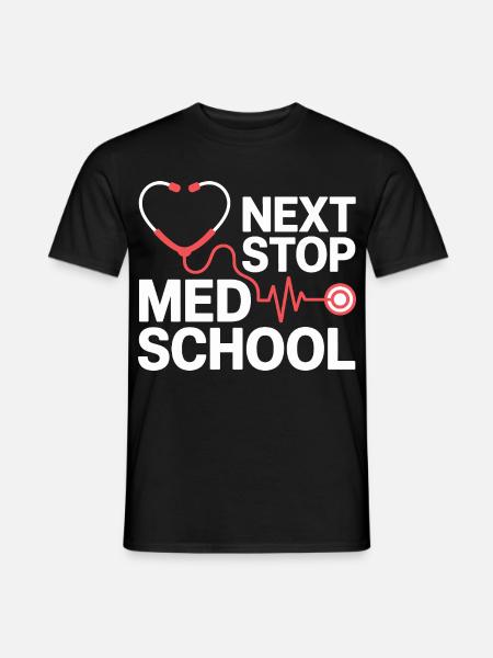 Med School Stethoscope Heart Tea - Men's T-Shirt - black