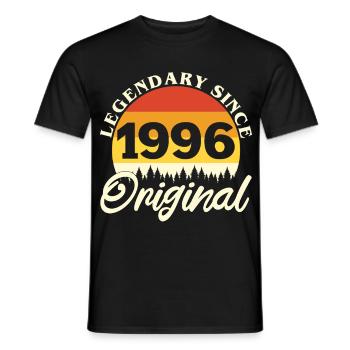 1996 Vintage Retro Original Birthday Gift - Men's T-Shirt - black - Front - AI Model Male 178 light (178cm)
