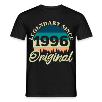 1996 Vintage Retro Original Birthday Gift - Men's T-Shirt - black - Front - AI Model Male 178 light (178cm)