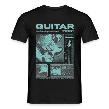 Guitariste Guitariste Rock Musicien streetwear - T-shirt homme - noir - Devant - AI Model Male 178 light (178cm)