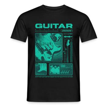 Guitariste Guitariste Rock Musicien streetwear - T-shirt homme - noir - Devant - AI Model Male 178 light (178cm)