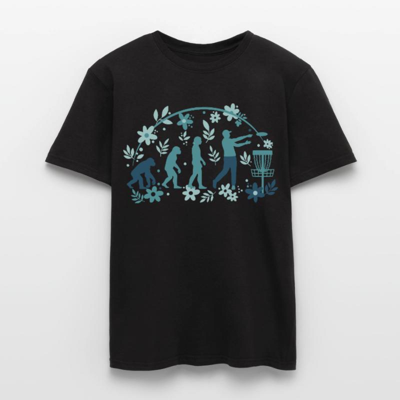 Disc Golf Evolution Funny Disc Golfer Flying Disc Men’s T-shirt