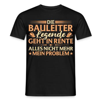 Directeur de construction à la retraite Légende dans un cadeau de retraite - T-shirt homme - noir - Devant - AI Model Male 178 light (178cm)