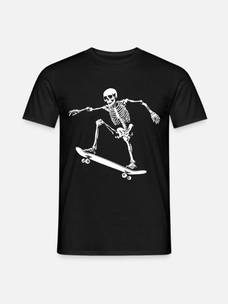 Funny Skellett Skater Skateboard Skateboarding - Men's T-Shirt - black