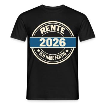 Pensionnaire 2026 J’ai terminé - Sweet Pension Happened - T-shirt homme - noir - Devant - AI Model Male 178 light (178cm)