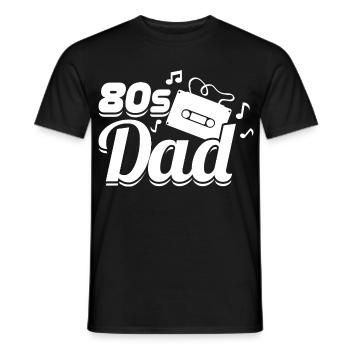 Papa des années 80 - T-shirt homme - noir - Devant - AI Model Male 178 light (178cm)