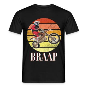 Braap de motocross - T-shirt homme - noir - Devant - AI Model Male 178 light (178cm)
