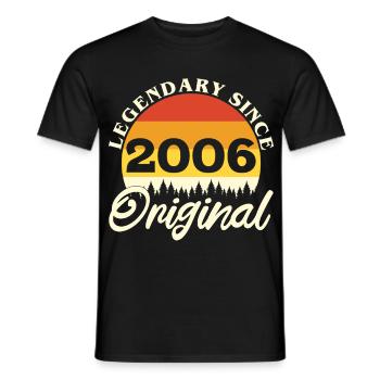 2006 Vintage Retro Original Birthday Gift - Men's T-Shirt - black - Front - AI Model Male 178 light (178cm)