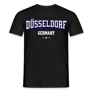 Dusseldorf Germany Varsity Logo - Men's T-Shirt - black - Front - AI Model Male 178 light (178cm)