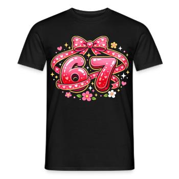 67 Meme Valentinstag Damen Lustig Geschenk - Männer T-Shirt - Schwarz - Vorne - AI Model Male 178 light (178cm)