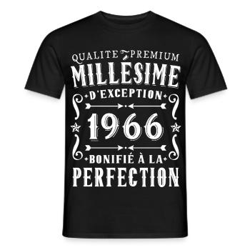60-jähriges Jubiläum Vintage 1966 Partygeschenk - Männer T-Shirt - Schwarz - Vorne - AI Model Male 178 light (178cm)