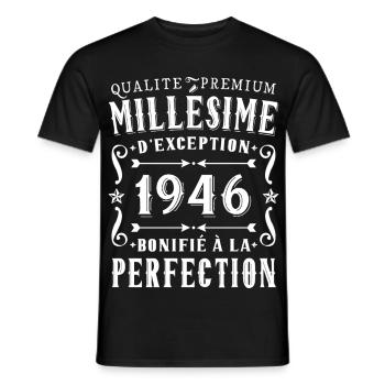 80 Jahre altes Geburtstagsgeschenk 1945 Partygeschenk - Männer T-Shirt - Schwarz - Vorne - AI Model Male 178 light (178cm)