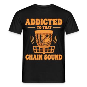 Addict To That Chain Sound Drôle de Disc Golf - T-shirt homme - noir - Devant - AI Model Male 178 light (178cm)