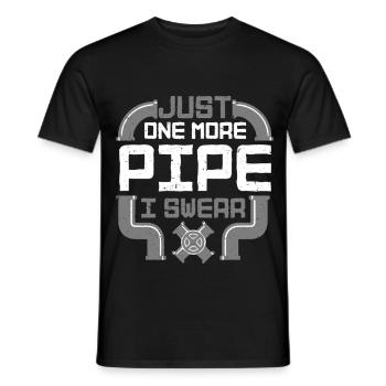 Constructeur de pipeline de couche de tuyau - T-shirt homme - noir - Devant - AI Model Male 178 light (178cm)