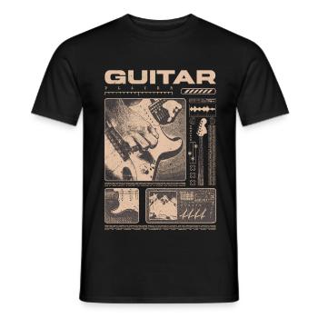 Guitariste Guitariste Rock Musicien streetwear - T-shirt homme - noir - Devant - AI Model Male 178 light (178cm)