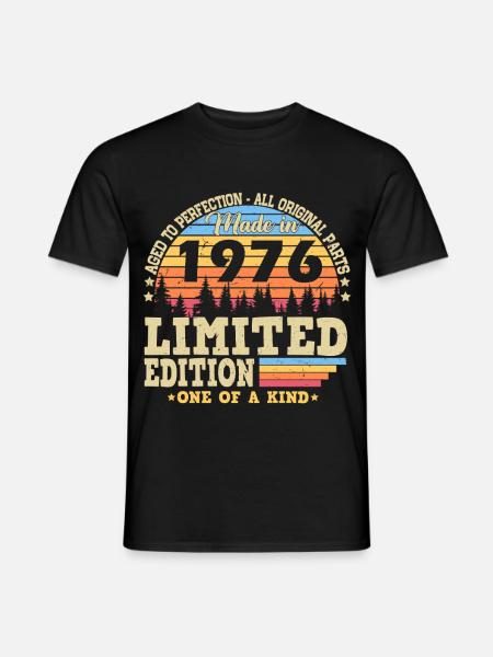 1976-Jahrgang-Vintage-Retro-Geburtstag-Geschenk - Mænd T-shirt - sort