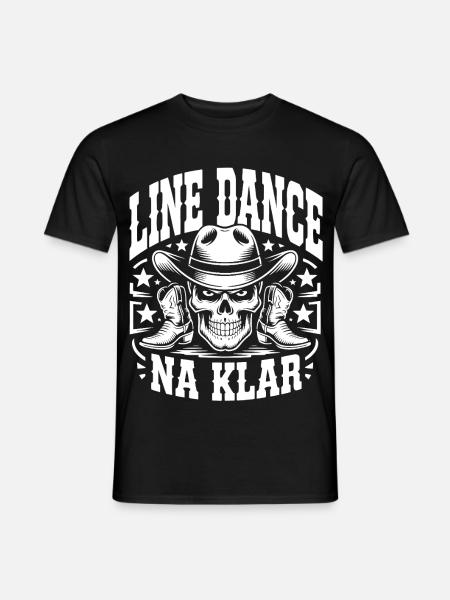 Line Dance Skull Cowboy - Men's T-Shirt - black