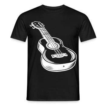 Sketch de ukulélé - T-shirt homme - noir - Devant - AI Model Male 178 light (178cm)