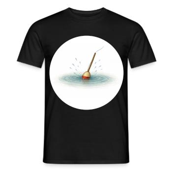 Angelschwimmer im Wasser – minimalistisch - Männer T-Shirt - Schwarz - Vorne - AI Model Male 178 light (178cm)