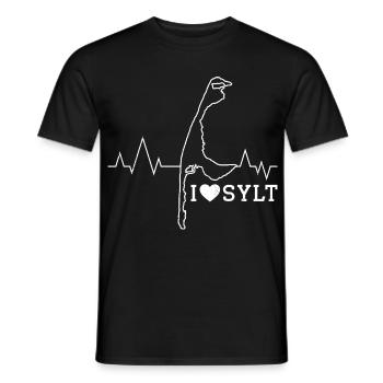 Vacances en mer du Nord J’ADORE SYLT Wadden Sea Drôle - T-shirt homme - noir - Devant - AI Model Male 178 light (178cm)