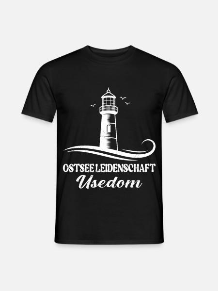 Usedom Urlaub OSTSEE LEIDENSCHAFT USEDOM Lustig - Männer T-Shirt - Schwarz