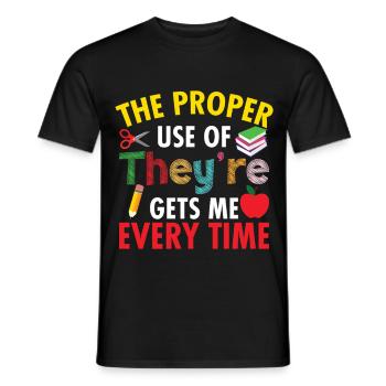  English Language Arts Teacher School Supplies ELA - Men's T-Shirt - black - Front - AI Model Male 178 light (178cm)