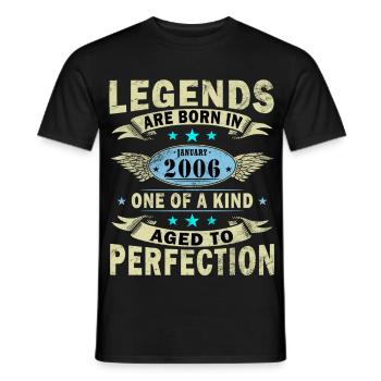 20th Birthday Original January Volume 2006 - Men's T-Shirt - black - Front - AI Model Male 178 light (178cm)