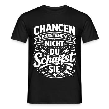 Opportunities arise when you create them - Men's T-Shirt - black - Front - AI Model Male 178 light (178cm)