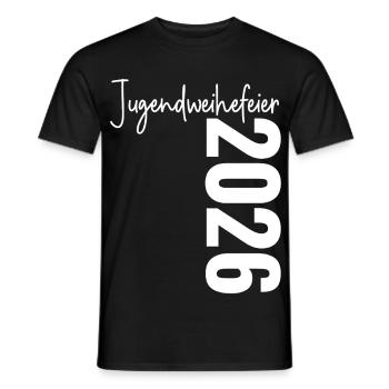 Cérémonie de consécration de la jeunesse 2026 - T-shirt homme - noir - Devant - AI Model Male 178 light (178cm)