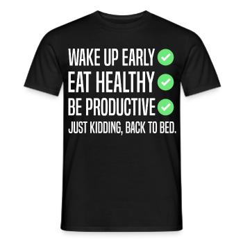 Funny New Year's Resolution - Men's T-Shirt - black - Front - AI Model Male 178 light (178cm)