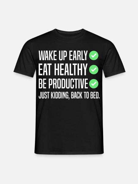 Lustiger Vorsatz für das neue Jahr - Männer T-Shirt - Schwarz
