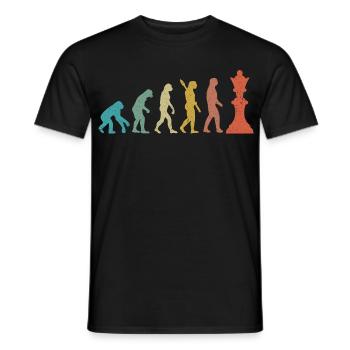 Entwicklung vom Mann zum König Schachhumor - Männer T-Shirt - Schwarz - Vorne - AI Model Male 178 light (178cm)
