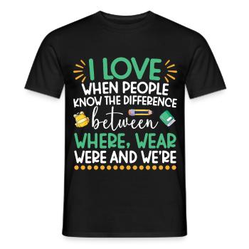  ELA Teacher Appreciation English Language Arts - Men's T-Shirt - black - Front - AI Model Male 178 light (178cm)