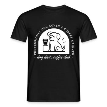 Witziger Hunde-Vater- und Kaffeeliebhaberclub - Männer T-Shirt - Schwarz - Vorne - AI Model Male 178 light (178cm)