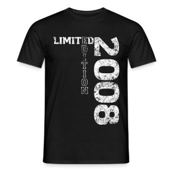 Limited Edition 2008 18th Birthday Gift - Men's T-Shirt - black - Front - AI Model Male 178 light (178cm)