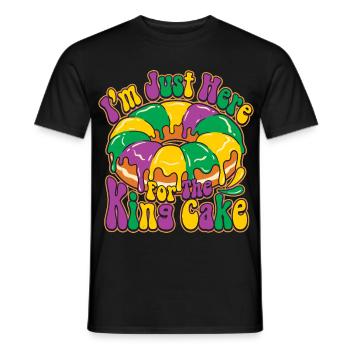 King Cake Mardi Gras - T-shirt homme - noir - Devant - AI Model Male 178 light (178cm)