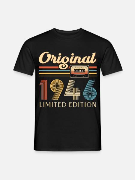 80e anniversaire 80e anniversaire Original 1946 - T-shirt homme - noir