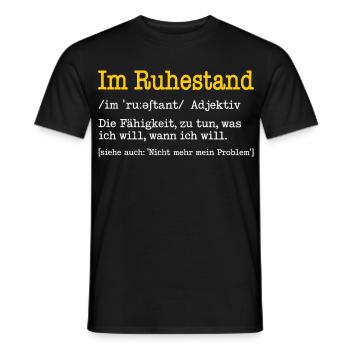 Retired Definition Funny Retiree Gift - Men's T-Shirt - black - Front - AI Model Male 178 light (178cm)