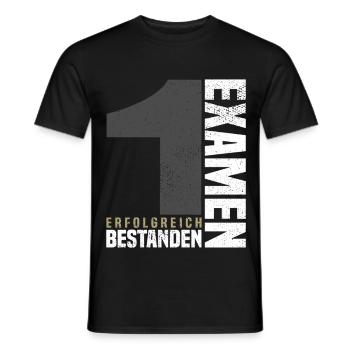 Congratulations 1st exam - Men's T-Shirt - black - Front - AI Model Male 178 light (178cm)